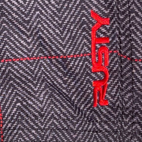 Rusty Mens Gray & Red Checkered Board Shorts Size 30 Pockets NWT Comfortable - Picture 5 of 16